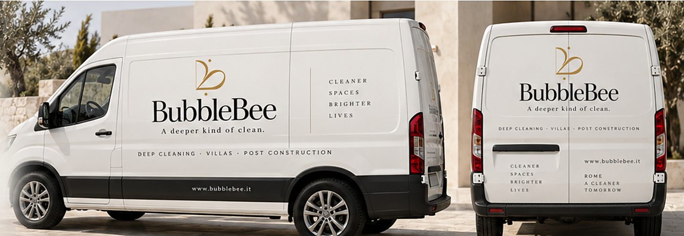 Furgone BubbleBee per le pulizie profonde e post-cantiere a Roma